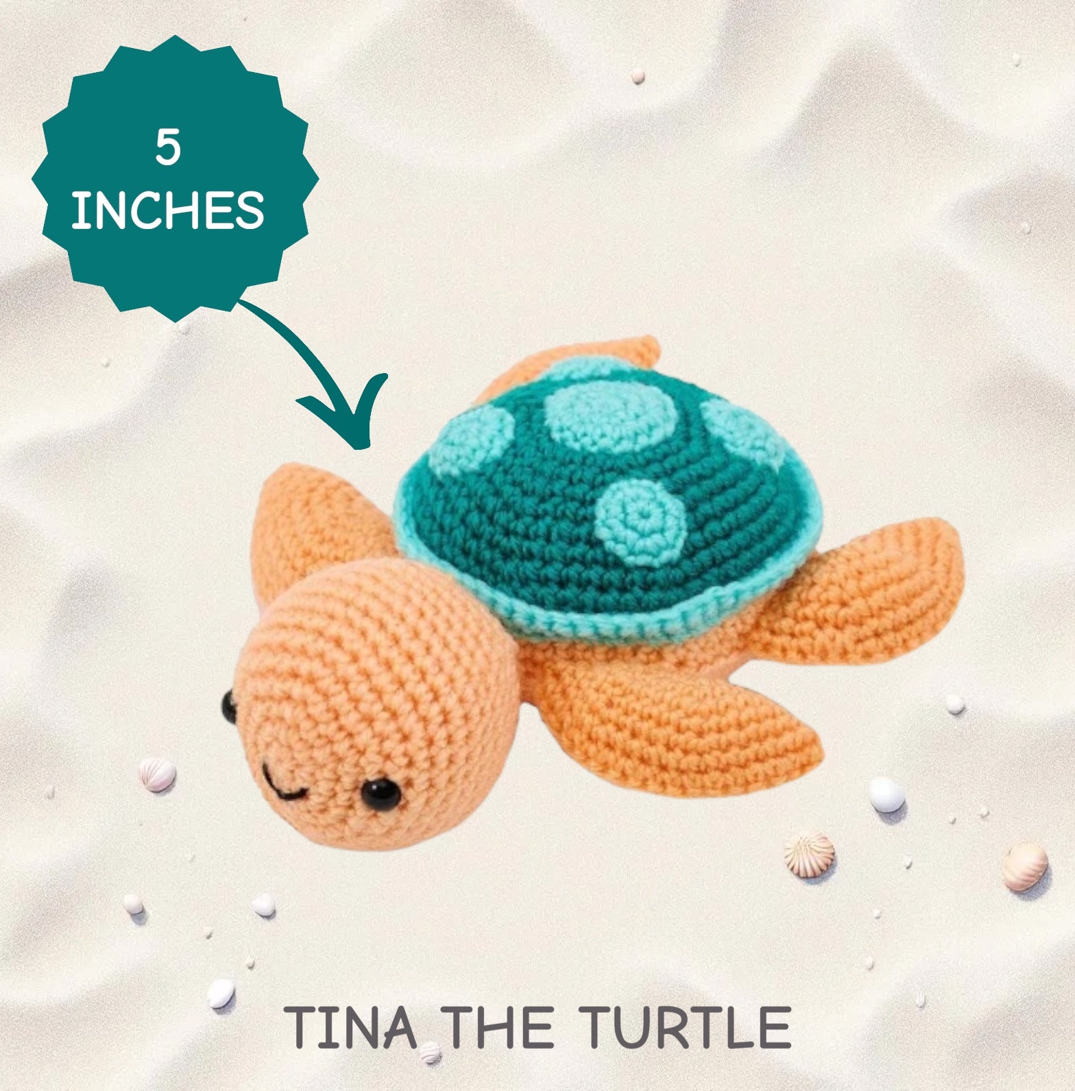 Tina the Turtle Amigurumi Crochet Kit