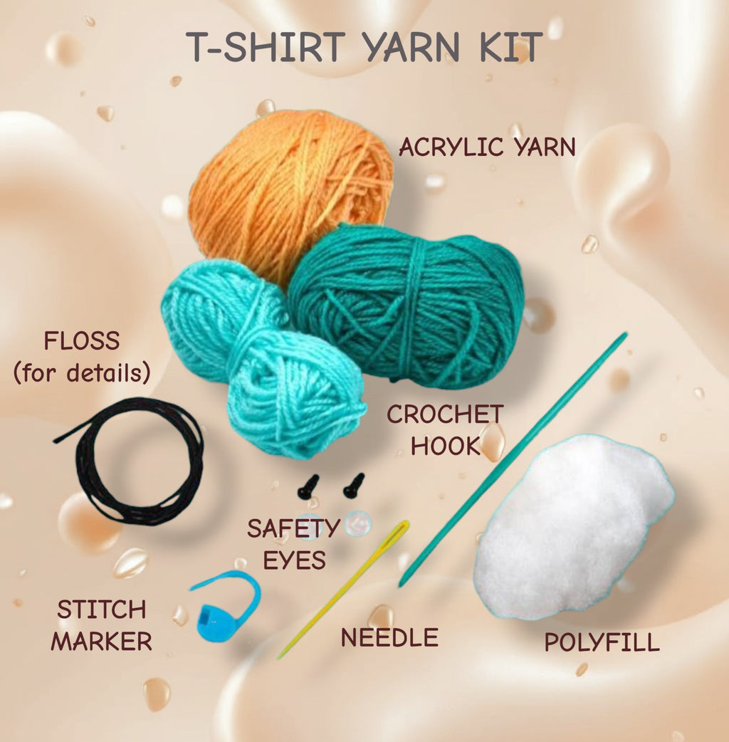 Tina the Turtle Amigurumi Crochet Kit
