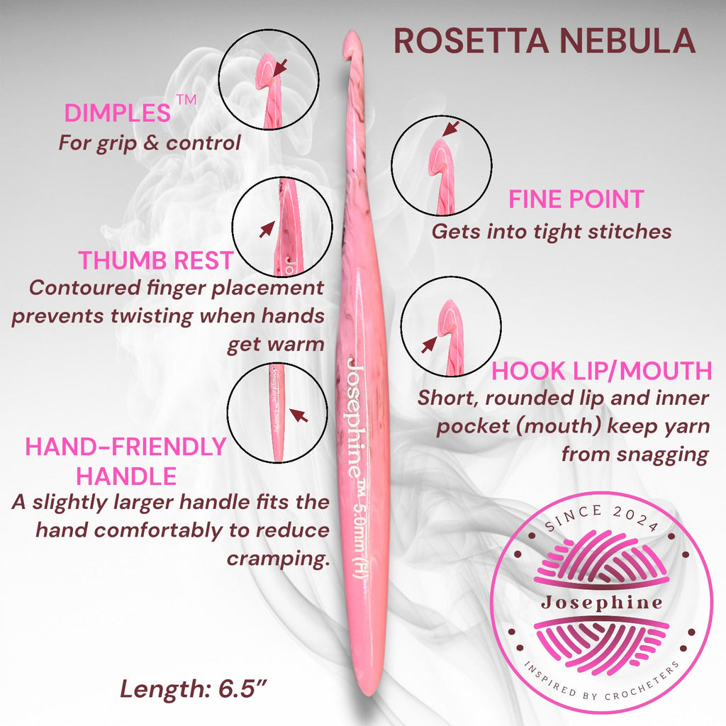 Josephine™ Signature Hybrid Rosetta Nebula Crochet Hooks