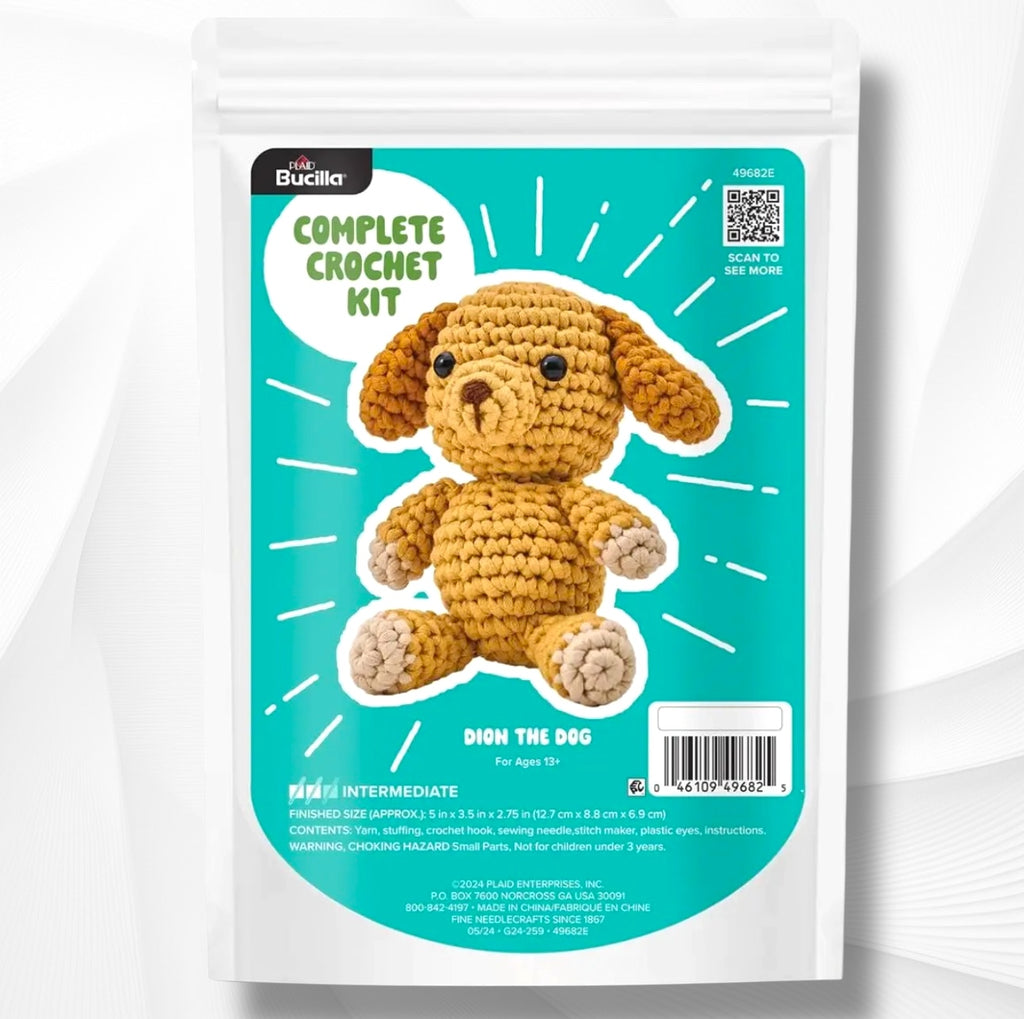 🐾 Dion the Dog Amigurumi Crochet Kit