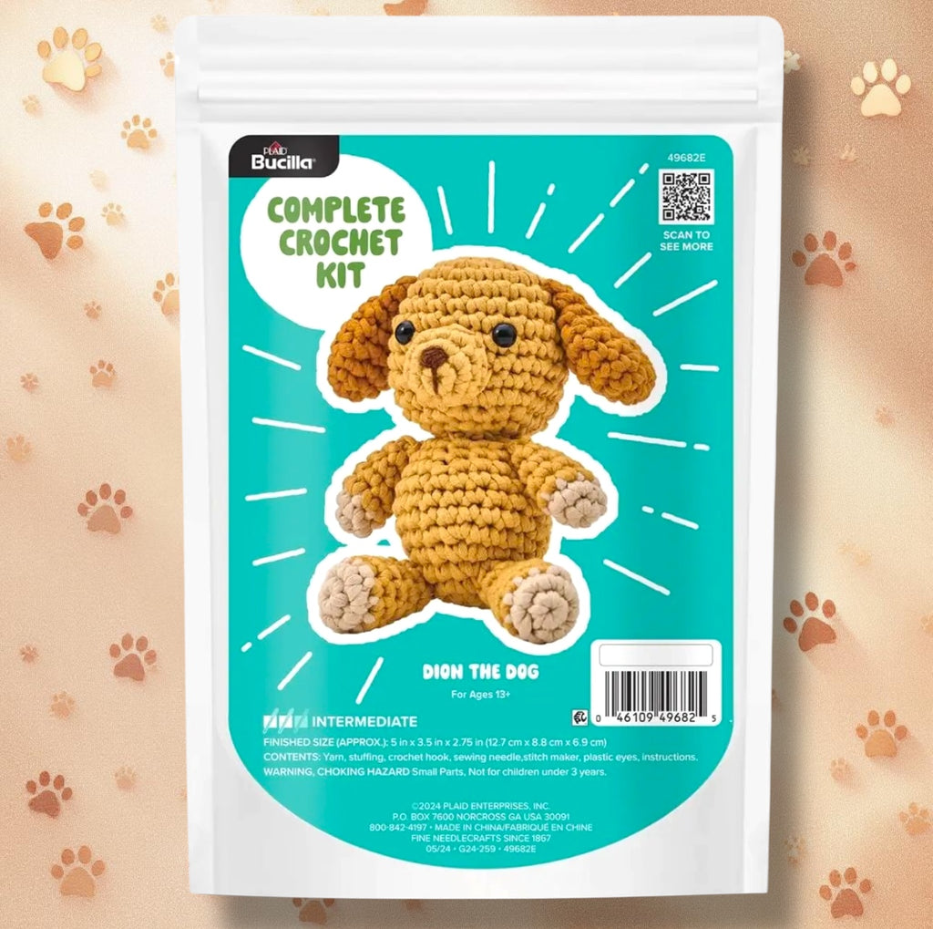 🐾 Dion the Dog Amigurumi Crochet Kit