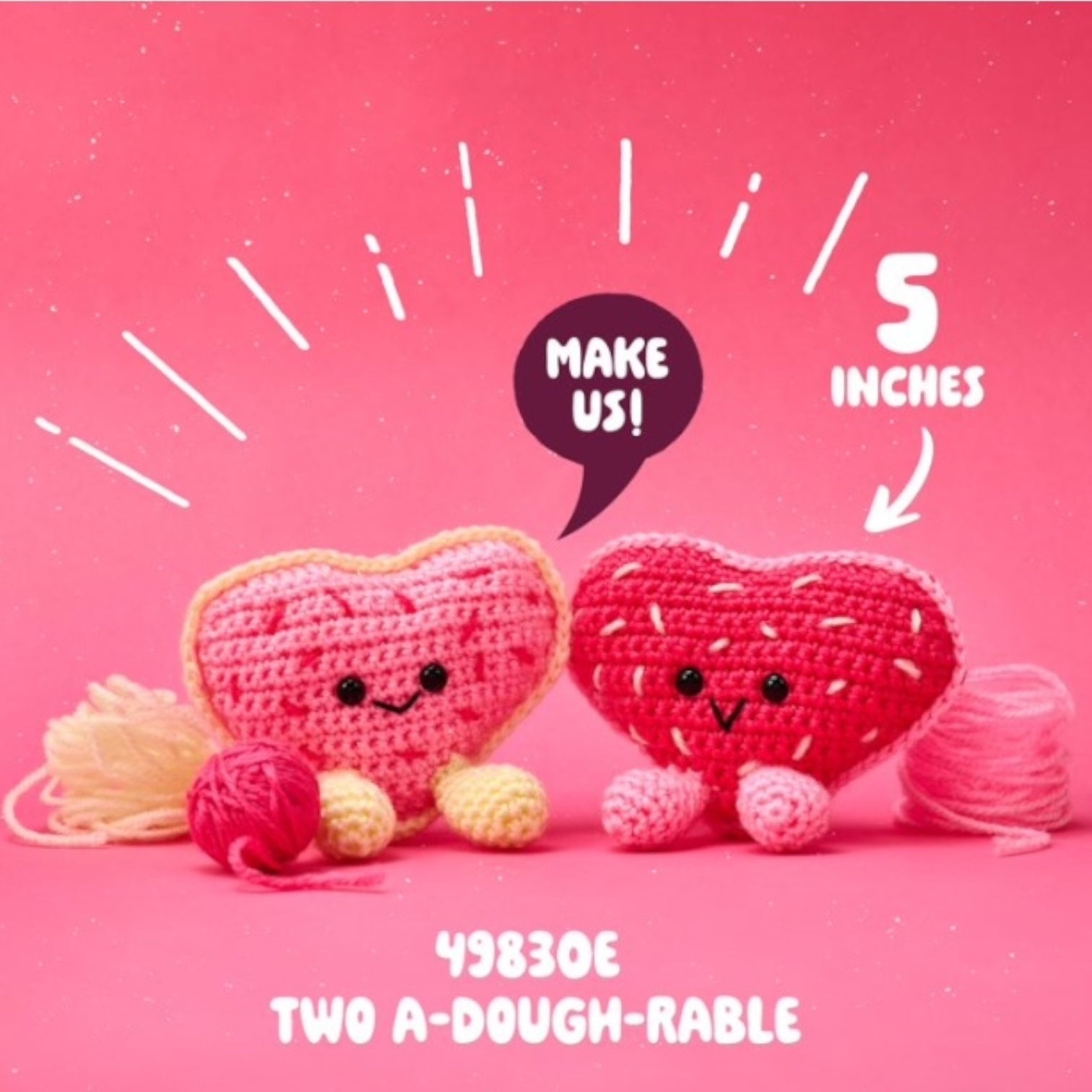 Two A-Dough-Rable Amigurumi Crochet Kit