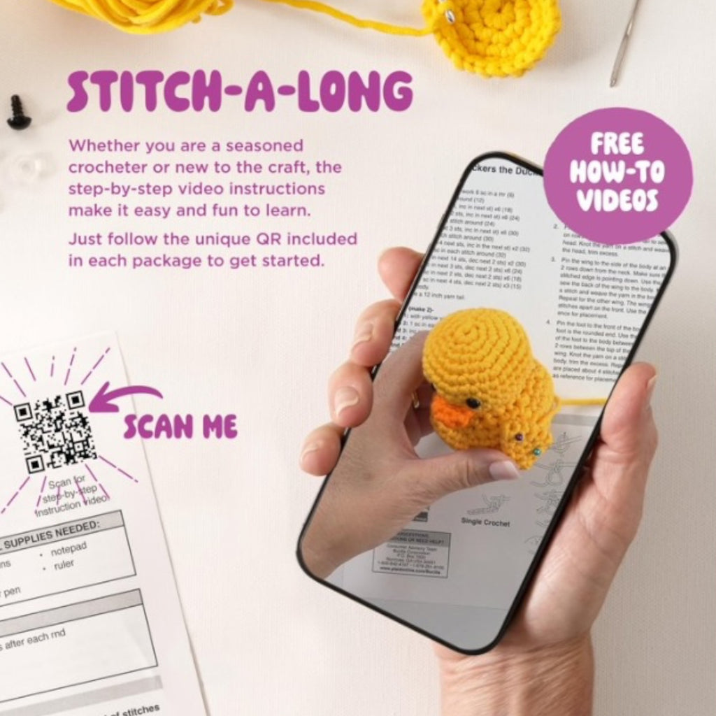 Two A-Dough-Rable Amigurumi Crochet Kit