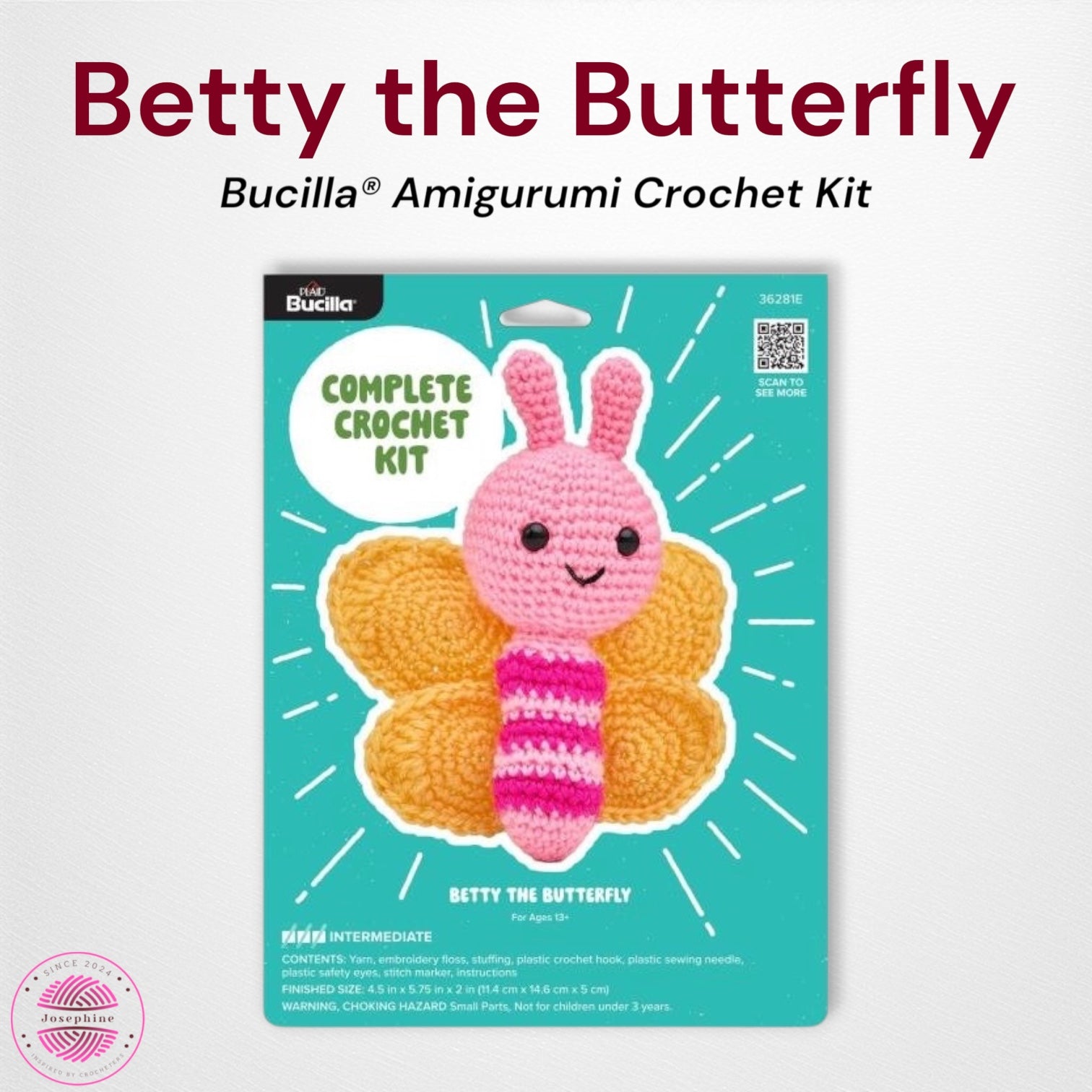 Betty the Butterfly Amigurumi Crochet Kit