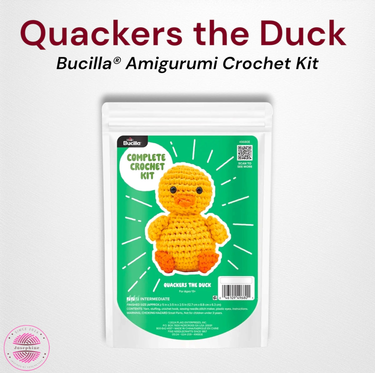 Quackers the Duck Amigurumi Crochet Kit