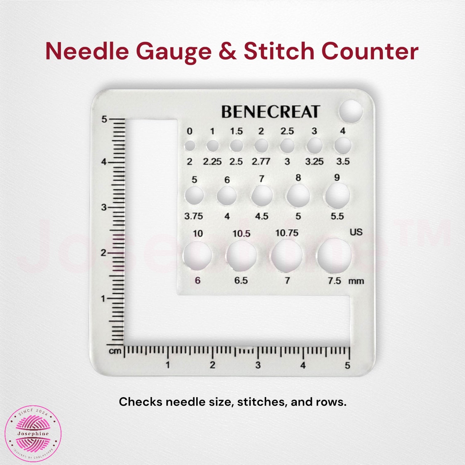 Josephine™ Stitch Standard 6-Piece Stitch Gauge Set