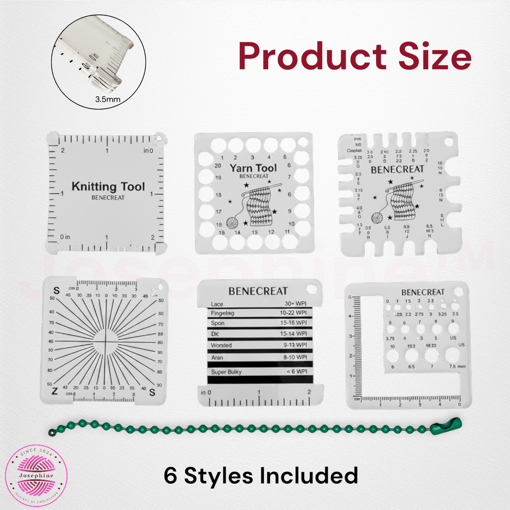 Josephine™ Stitch Standard 6-Piece Stitch Gauge Set