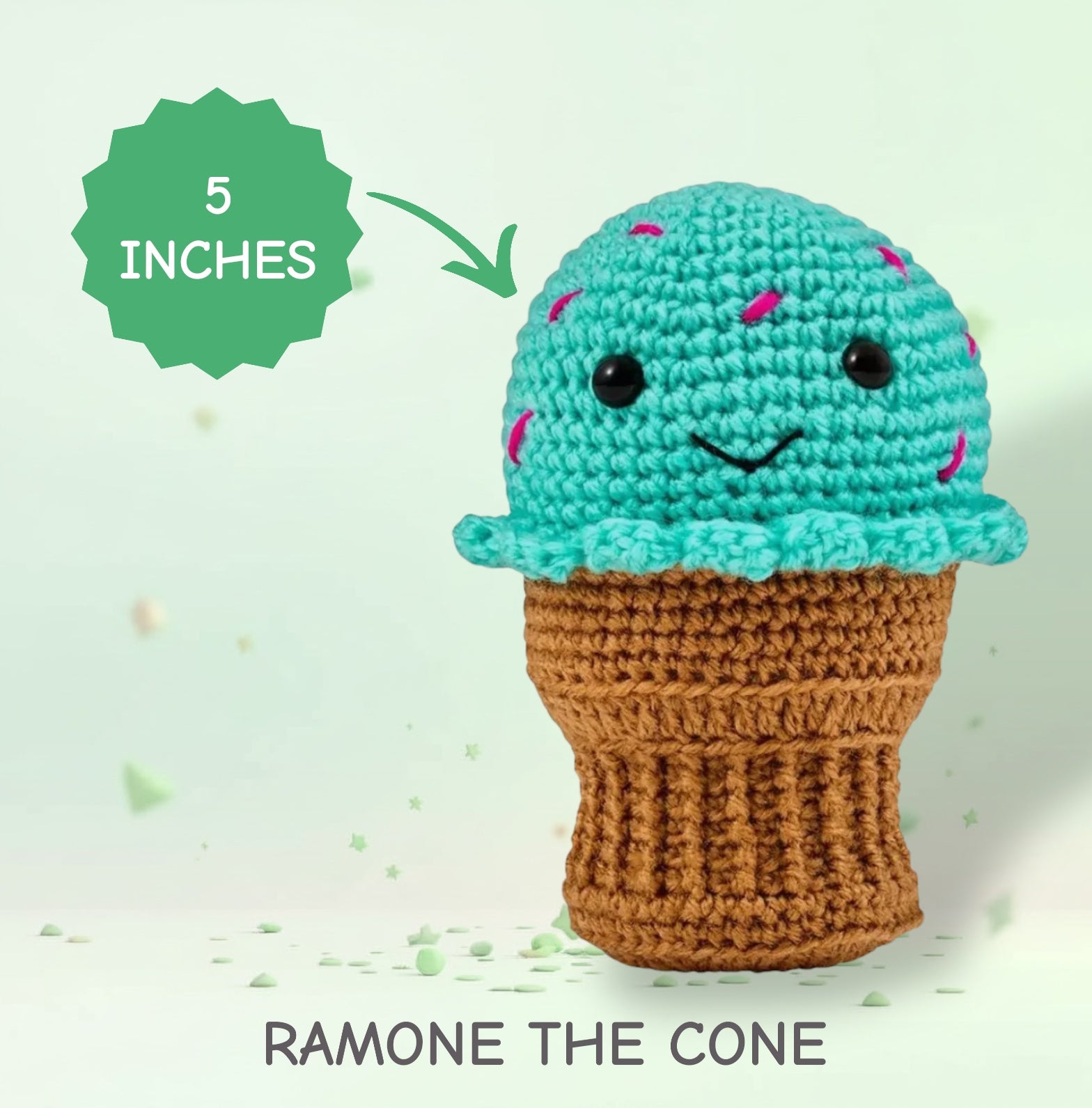 🍦✨ Ramone the Cone Amigurumi Crochet Kit