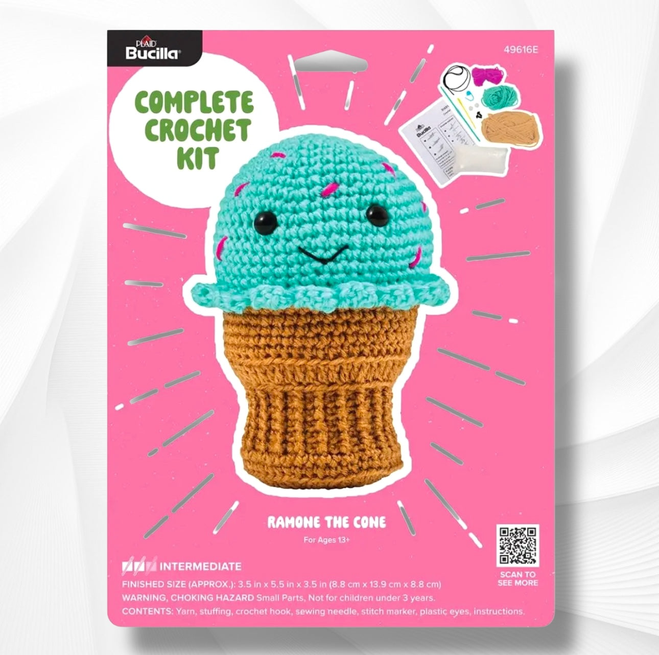🍦✨ Ramone the Cone Amigurumi Crochet Kit