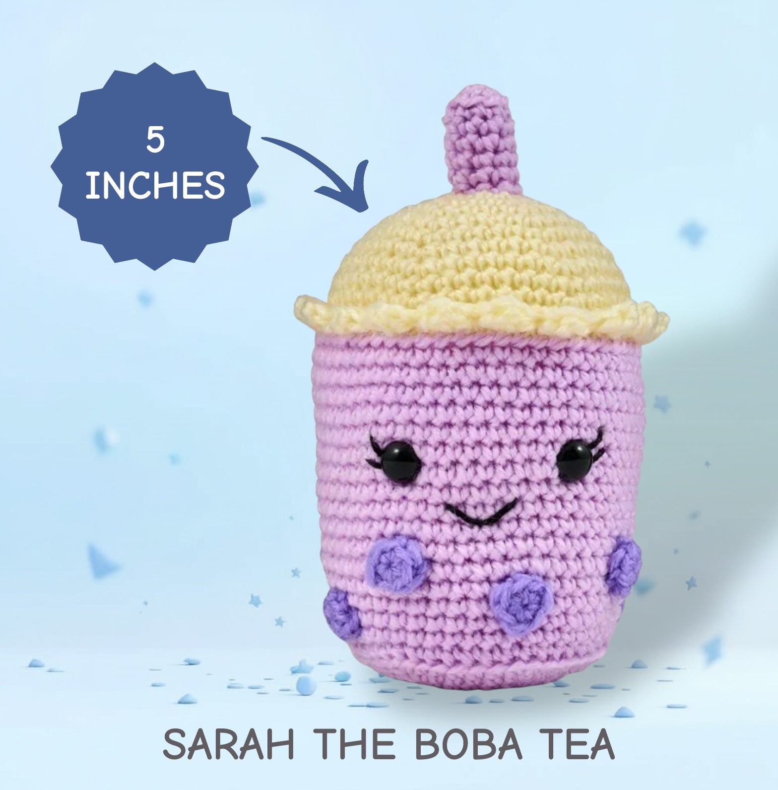🧋✨ Sarah the Boba Tea Amigurumi Crochet Kit