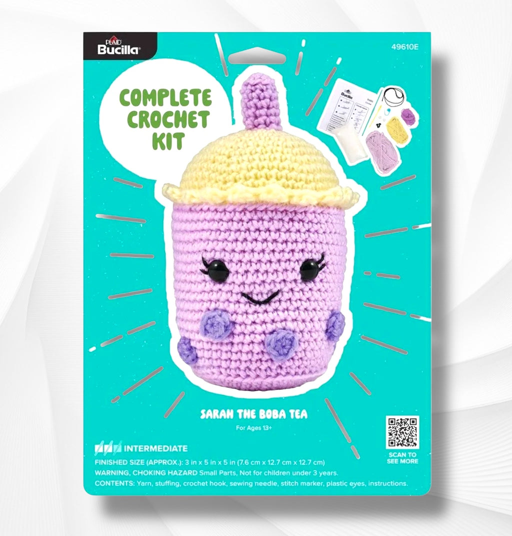 🧋✨ Sarah the Boba Tea Amigurumi Crochet Kit