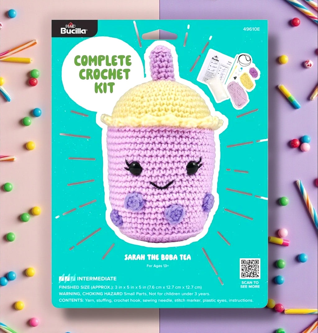 🧋✨ Sarah the Boba Tea Amigurumi Crochet Kit