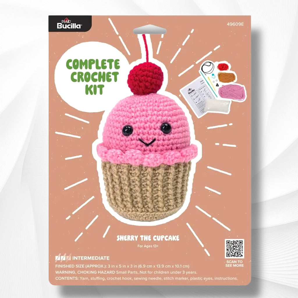 🧁✨ Sherry the Cupcake Amigurumi Crochet Kit
