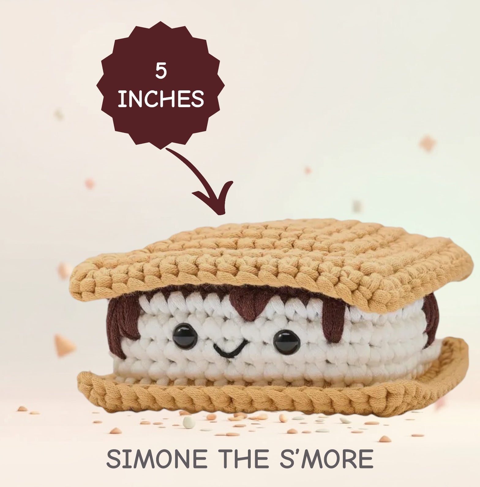 🔥🍫 Simone the S’More Amigurumi Crochet Kit