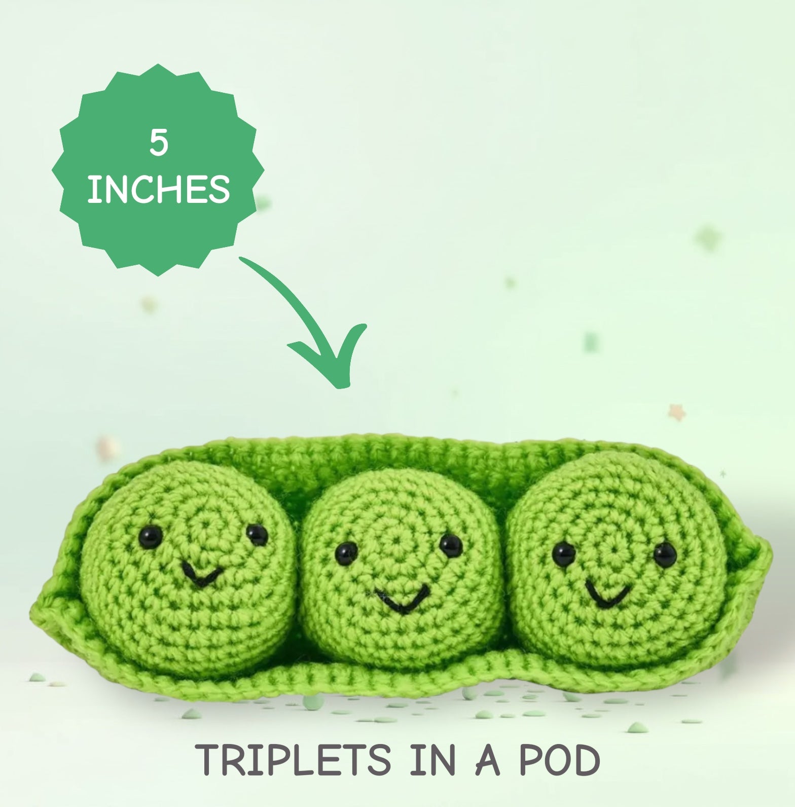 🌱✨ Triplets in a Pod Amigurumi Crochet Kit