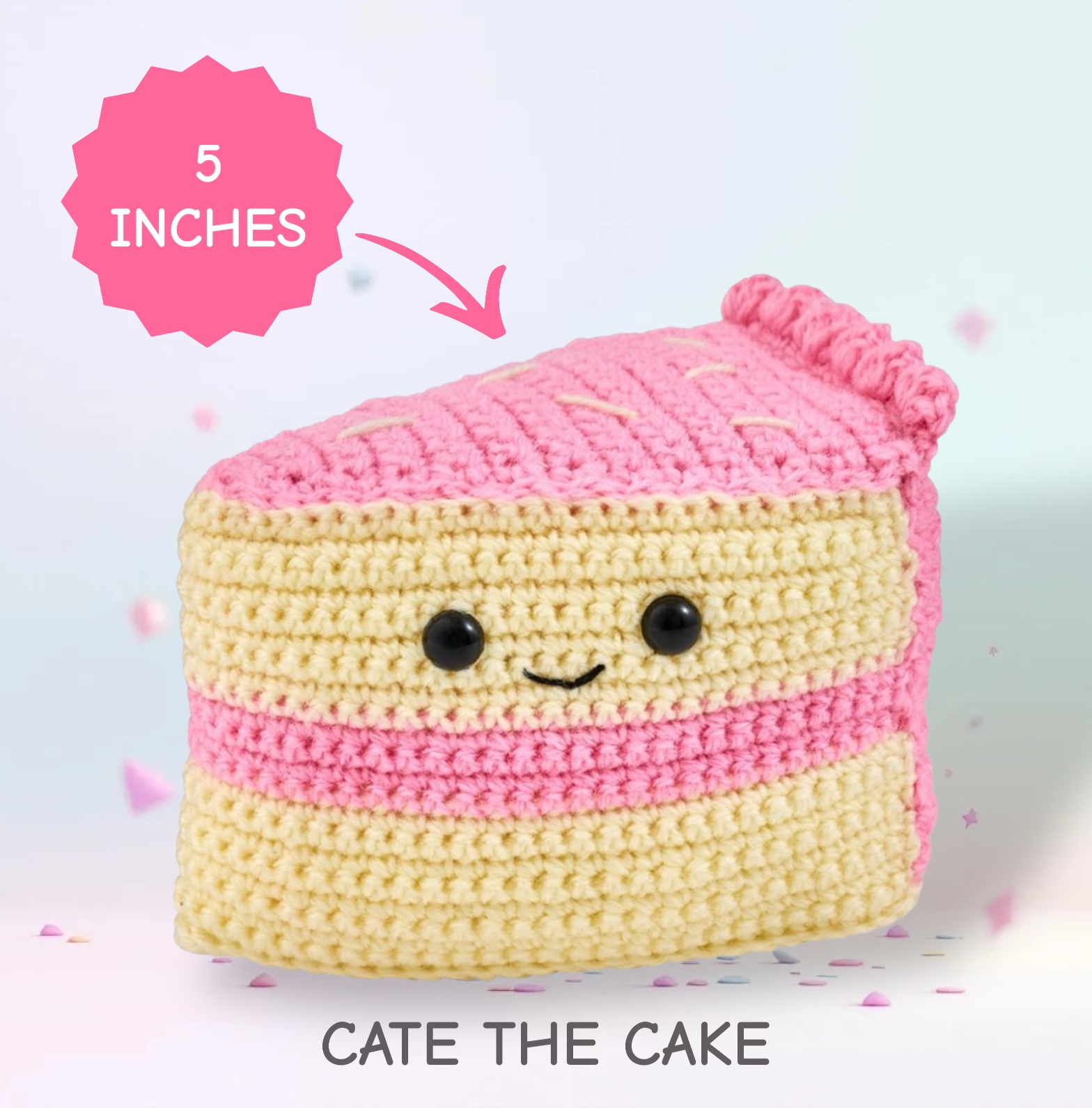 Cate the Cake Amigurumi Crochet Kit - Image 2